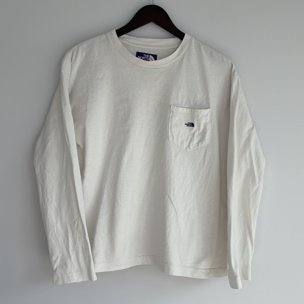 THE NORTH FACE PURPLE LABEL Logo Pocket T-Shirt Women's M Long Sleeve US Shipper
